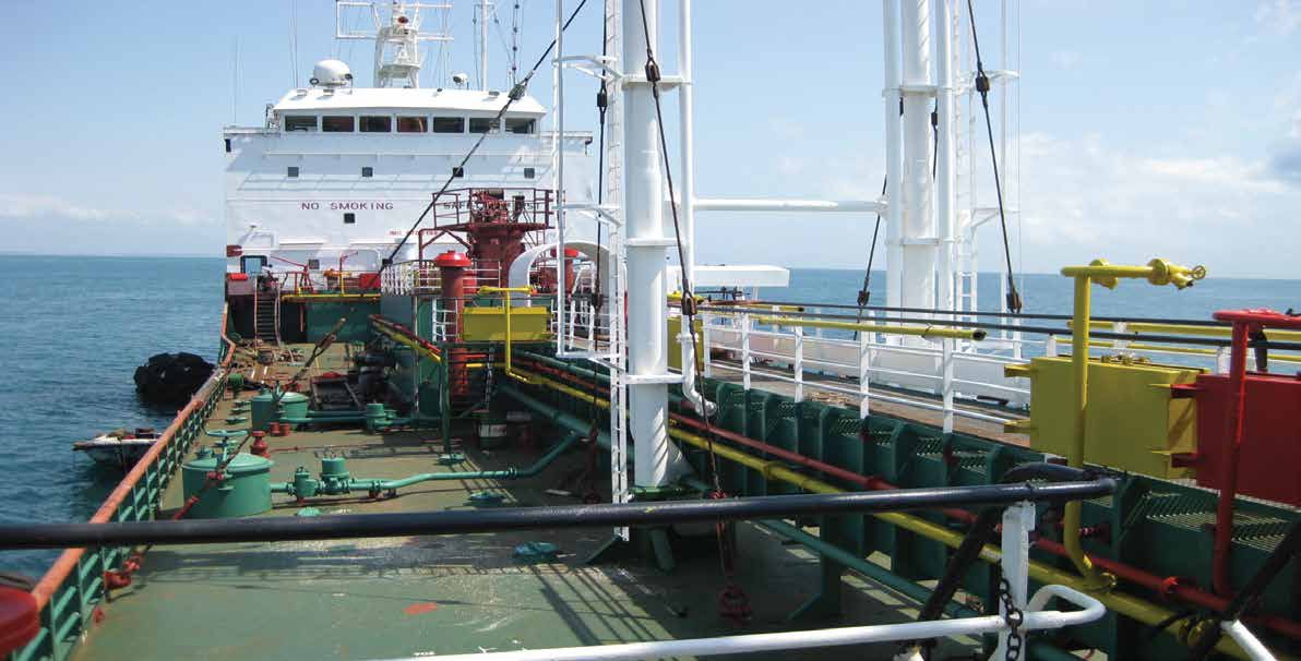 View along a Hargis tanker deck
